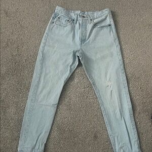 Levi's Light Blue Cropped Jeans